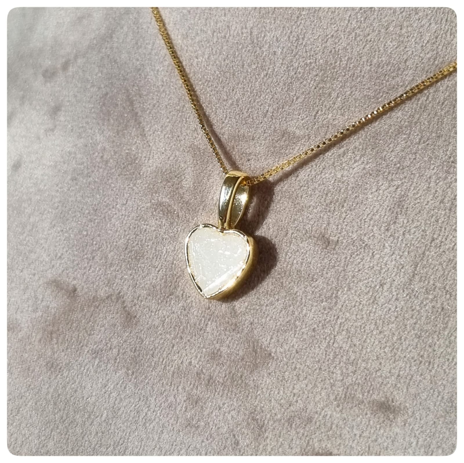 Conjunto dourado pedra natural selenita