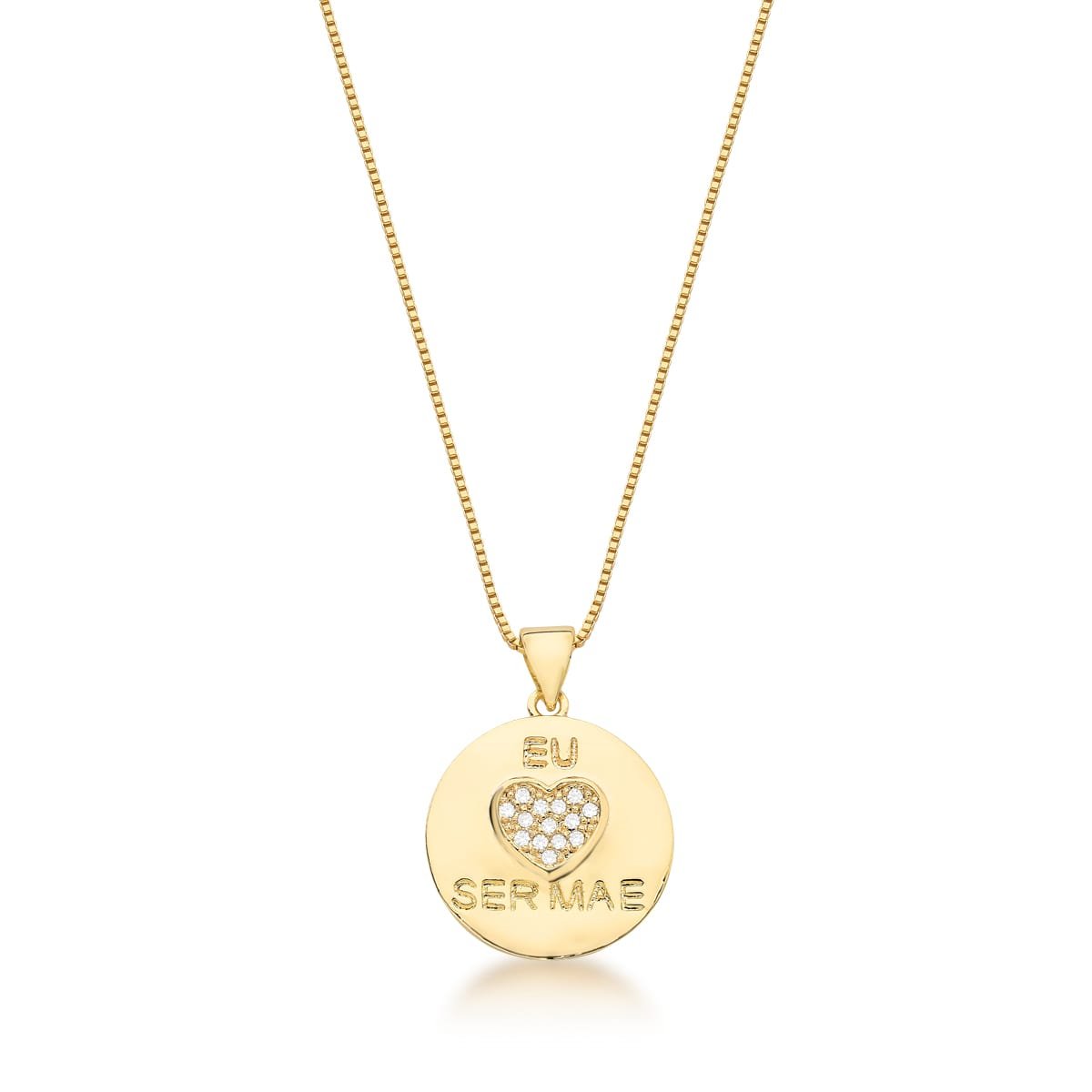 Colar com pingente "Eu amo ser mãe"